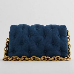 NWT ZARA quilted denim maxi crossbody bag